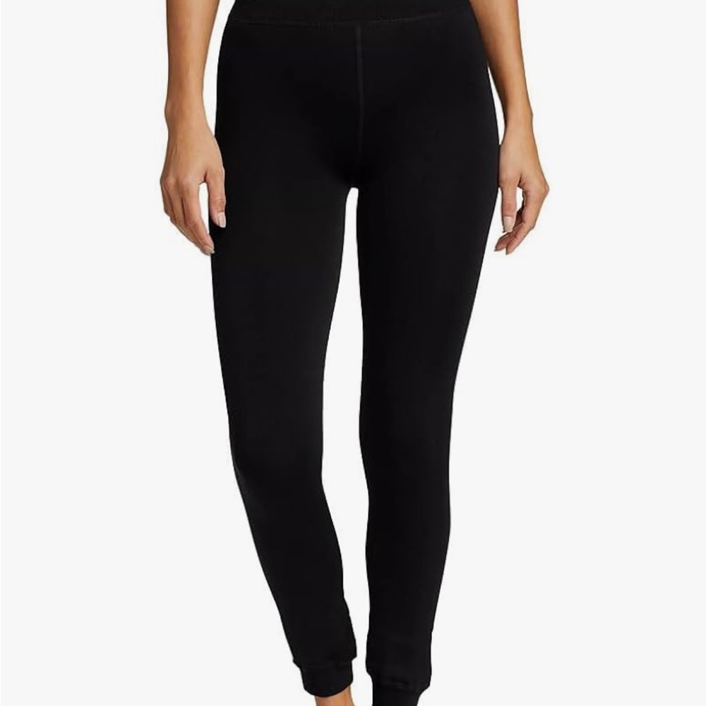 Black Eddie Bauer velvet leggings NEW WITH TAGS